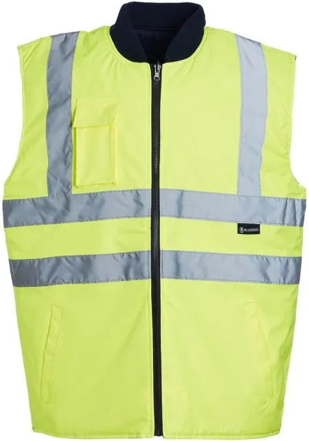 Yellow Hi Vis Reversible Bodywarmer Blackrock 80005