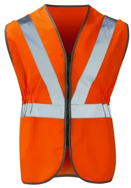 HVW05P Orange Rail Pull Apart Hivis Vest