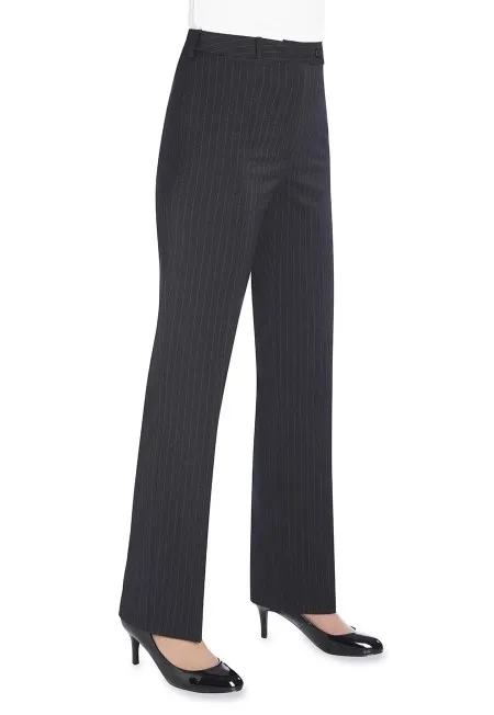 2109 Straight Leg Trouser Charcoal Pinstripe front