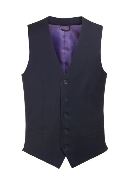 1074 Busso Mens Waistcoat Navy Front