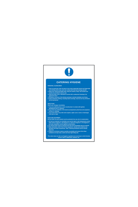 Catering hygiene sign