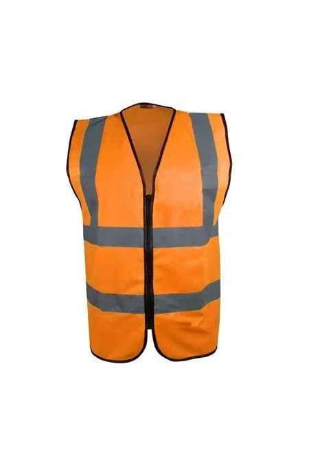 Orange Zip up Hi Vis vest