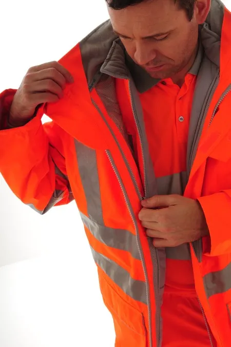 Pulsar 7 in 1 Interactive Orange Hi Vis Coat PR497