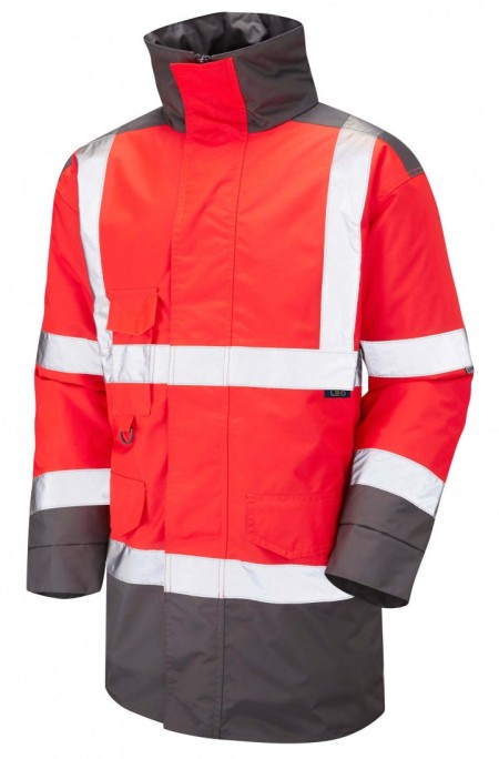 Hi Vis Jacket Leo Tawstock A01 Red Grey