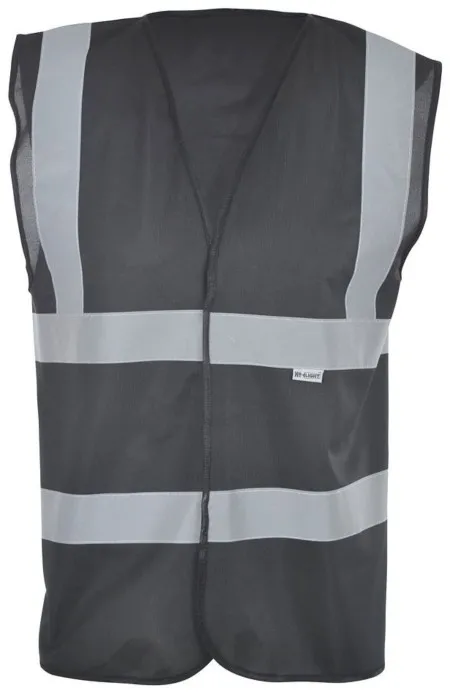 economy black hi vis vest