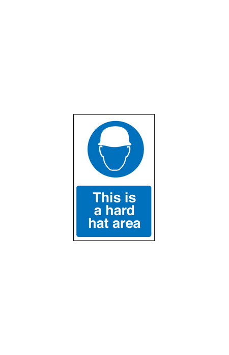 This is a hard hat area sign