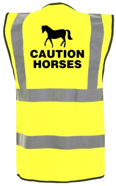 CAUTION HORSES hi vis vest