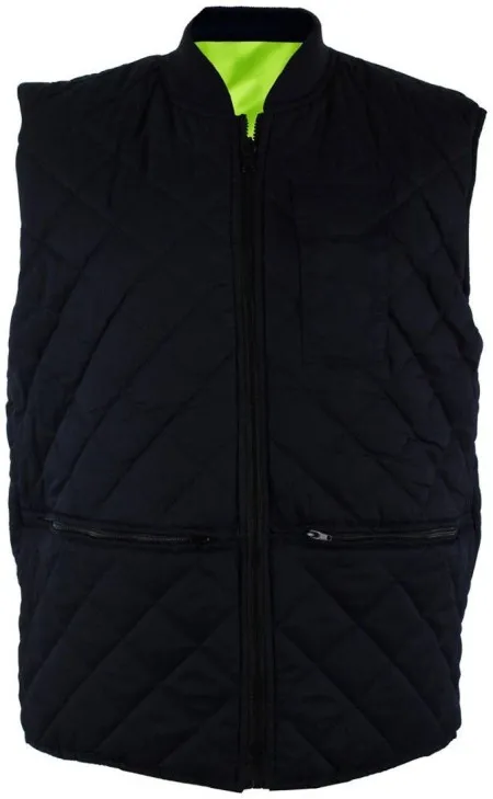 Yellow Hi Vis Reversible Bodywarmer Blackrock 80005 Reversed