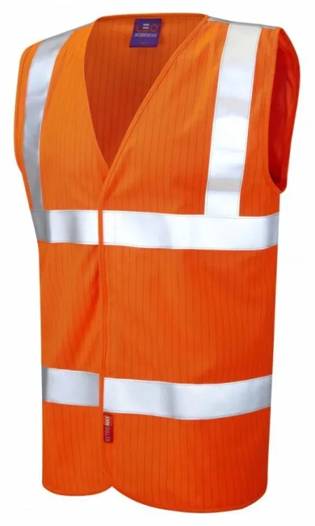 Orange flame retardant and anti static vest