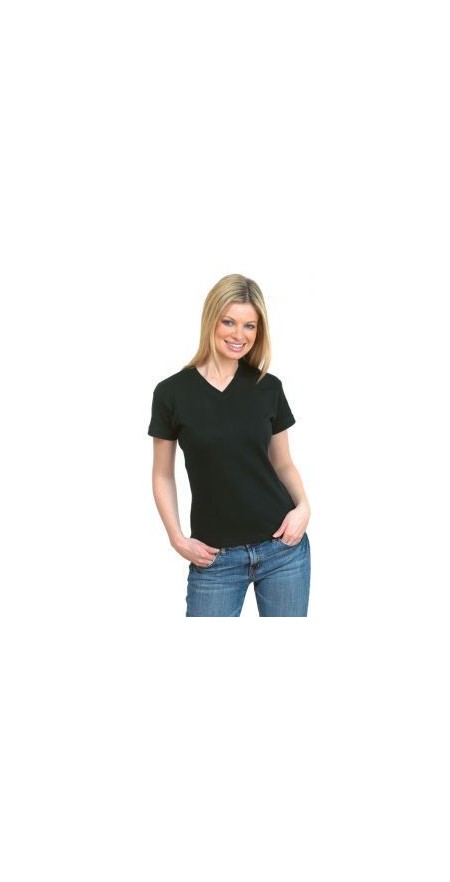 Uneek UC304 220GSM Ladies V-neck Premium includes your logo