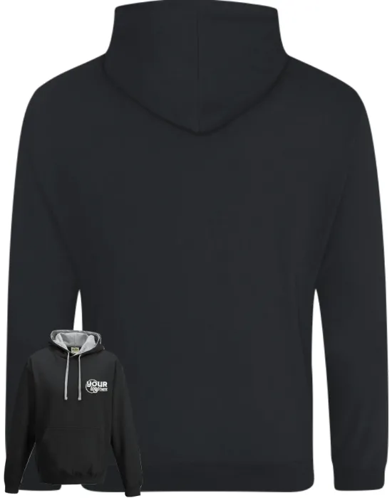 Varsity Leavers Hoodie with students names printed to rear in 3 columns & your logo embroidered to the front, "Design 1"