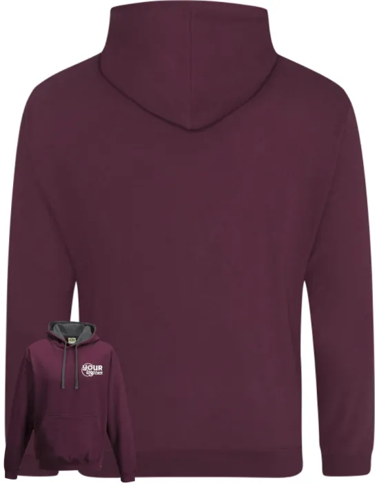 Varsity Leavers Hoodie with students names printed to rear in 3 columns & your logo embroidered to the front, "Design 1"