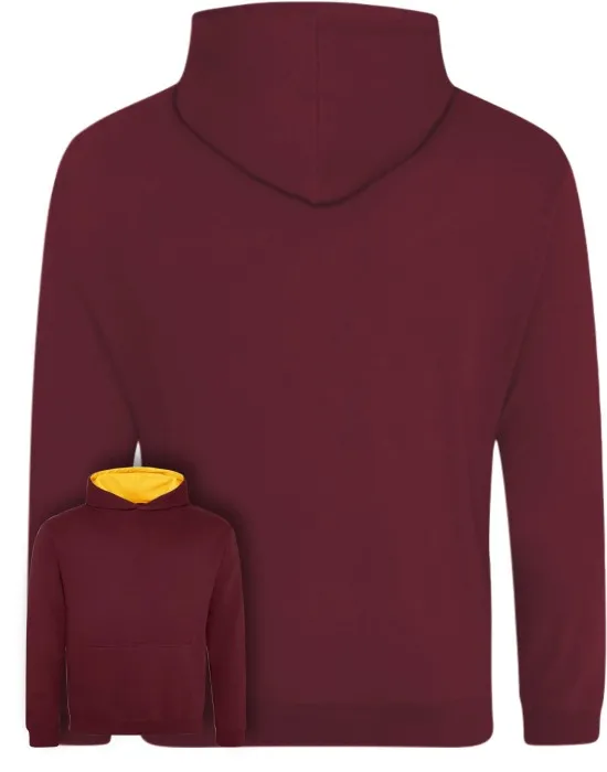 Kids Varsity Style Leavers Hoodie with students names printed to rear in 3 columns, "Design 1"