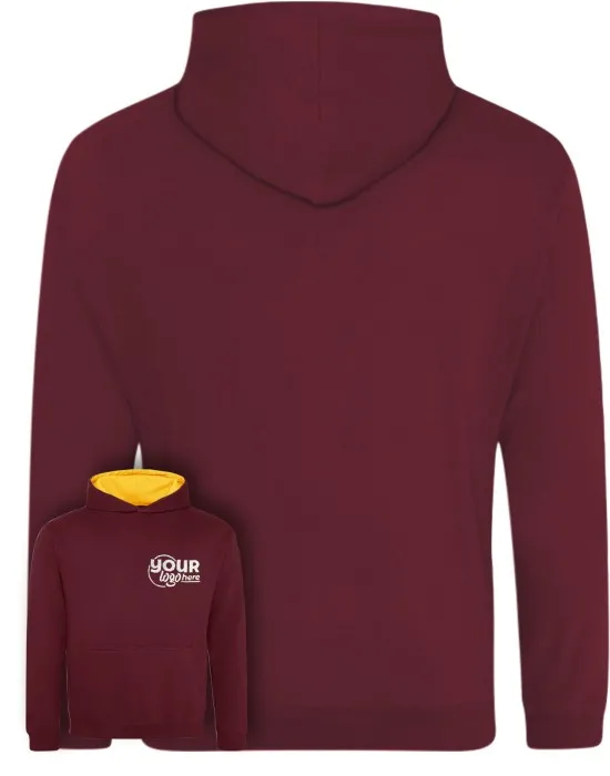 Kids Varsity Leavers Hoodie with students names printed to rear in the number of the year & your logo embroidered to the front, "Design 2"