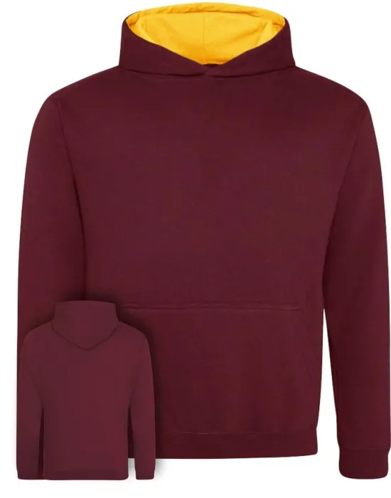 Kids Varsity Style Leavers Hoodie with students names printed to rear in 3 columns, "Design 1"
