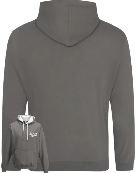 Varsity Leavers Hoodie with students names printed to rear in 3 columns & your logo embroidered to the front, "Design 1"