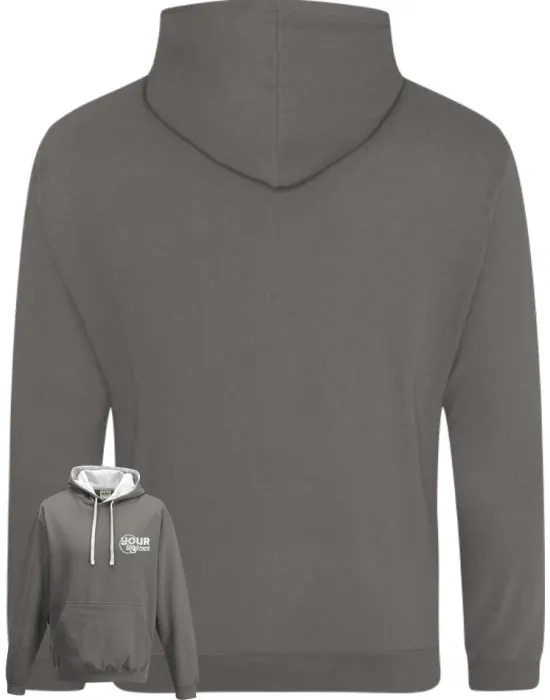 Varsity Leavers Hoodie with students names printed to rear in the number of the year & your logo embroidered to the front, "Design 2"