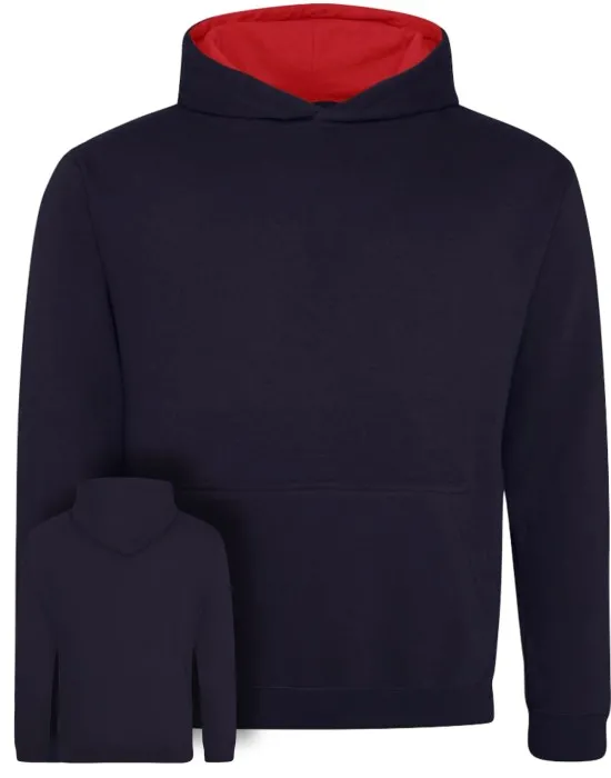 Kids Varsity Style Leavers Hoodie with students names printed to rear in 3 columns, "Design 1"