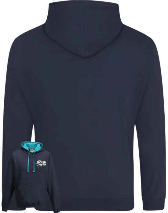 Varsity Leavers Hoodie with students names printed to rear in 3 columns & your logo embroidered to the front, "Design 1"