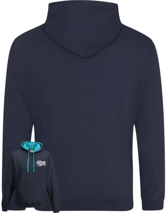 Varsity Leavers Hoodie with students names printed to rear in the number of the year & your logo embroidered to the front, "Design 2"