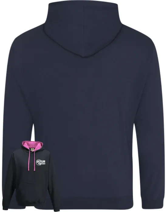 Varsity Leavers Hoodie with students names printed to rear in 3 columns & your logo embroidered to the front, "Design 1"