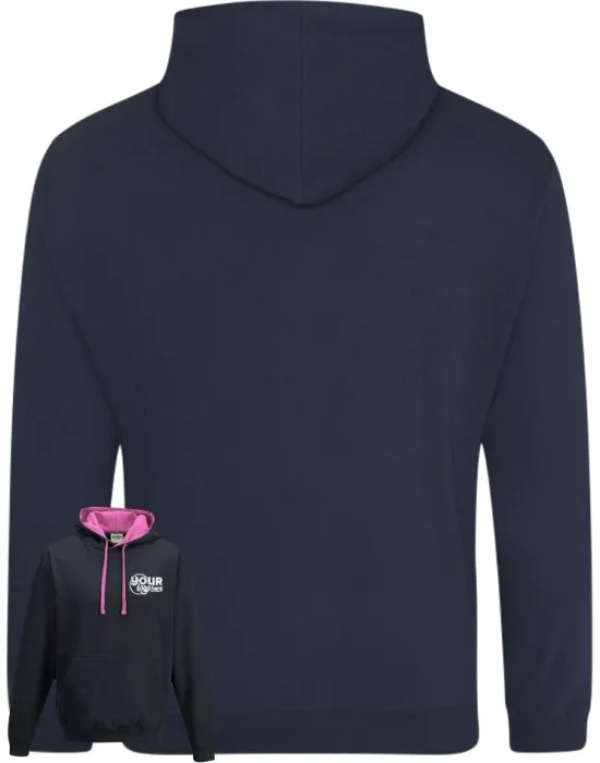 Varsity Leavers Hoodie with students names printed to rear in the number of the year & your logo embroidered to the front, "Design 3"