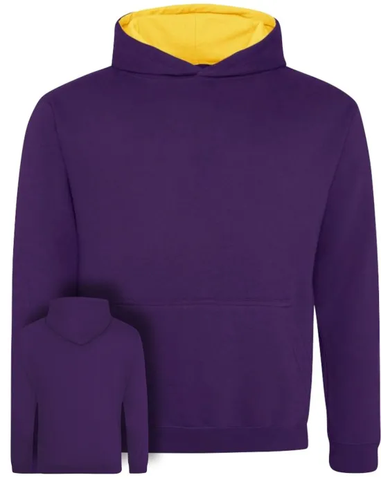 Kids Varsity Style Leavers Hoodie with students names printed inside year number, "Design 2"