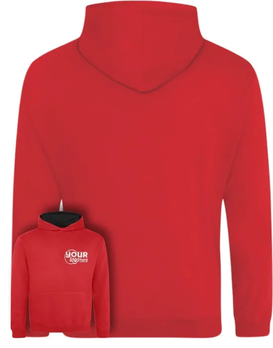 Kids Varsity Leavers Hoodie with students names printed to rear in 3 columns & your logo embroidered to the front, "Design 1"