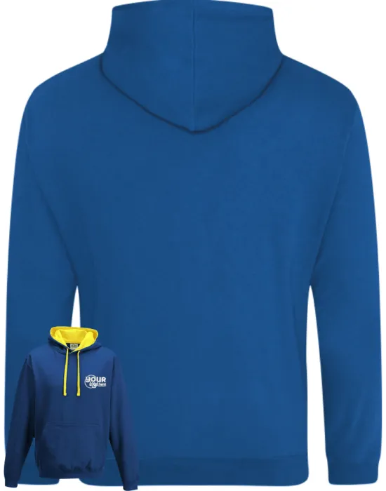 Varsity Leavers Hoodie with students names printed to rear in 3 columns & your logo embroidered to the front, "Design 1"