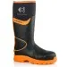 Buckbootz Black and Orange Hi Vis Wellington BBZ8000