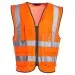 Premium Hi Vis Vest with Pockets Blackrock Orange