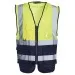 Premium Hi Vis Vest with Pockets Blackrock Yellow/Navy