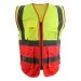 Premium Hi Vis Vest with Pockets Blackrock Yellow/Red