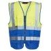 Premium Hi Vis Vest with Pockets Blackrock Yellow/Royal