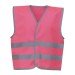Kids Hivis Vests Fluorescent Pink