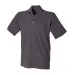 Classic cotton piqué polo with stand-up collar CharcoalClassic cotton piqué polo with stand-up collar