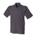 Classic cotton piqué polo with stand-up collar CharcoalClassic cotton piqué polo with stand-up collar