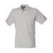 Classic cotton piqué polo with stand-up collar Heather Grey