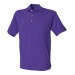 Classic cotton piqué polo with stand-up collar Purple