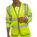 Hi Vis vest with zip front yellow zip