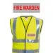 Hi Vis Vest With Red And Silver Fire Warden Print