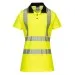 Yellow/Black Ladies Hi Vis Polo Shirt Portwest LW72