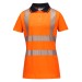 Orange/Black Ladies Hi Vis Polo Shirt Portwest LW72