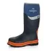 Buckbootz Blue and Orange Trim Safety Wellington BBZ6000
