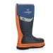 Buckbootz Blue and Orange Trim Safety Wellington BBZ6000