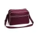Retro shoulder bag BG014 Burgundy/Sand