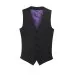 1074 Busso Mens Waistcoat Black Front