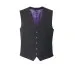 1074 Busso Mens Waistcoat Charcoal pin Stripe Front