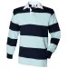 FR08M Striped L/S rugby shirt Duck Egg/NavyFR08M Striped L/S rugby shirt