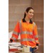 Hi vis long sleeved polo shirt